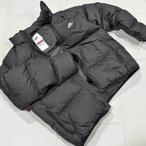 Nike Black Puffer Jacket with White Logo